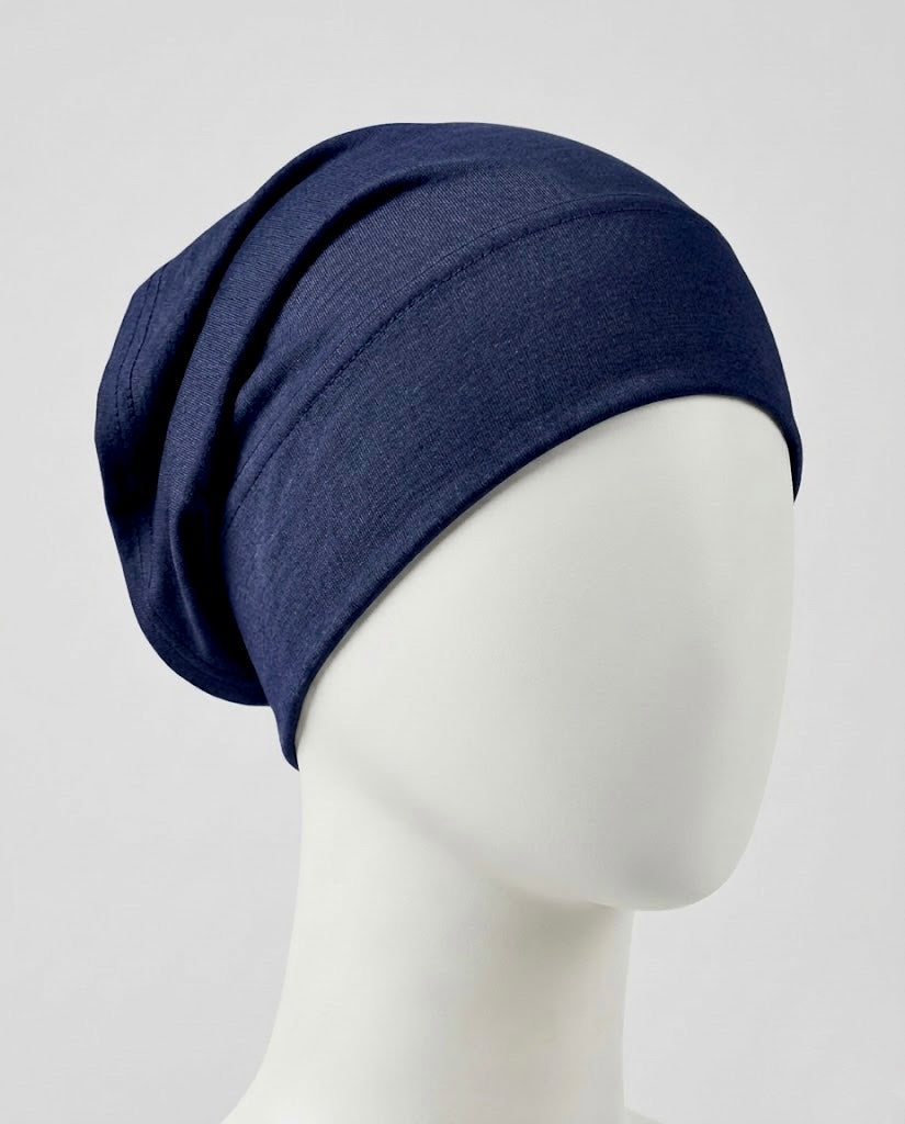 Matching Hijab and Cap - NAVY BLUE