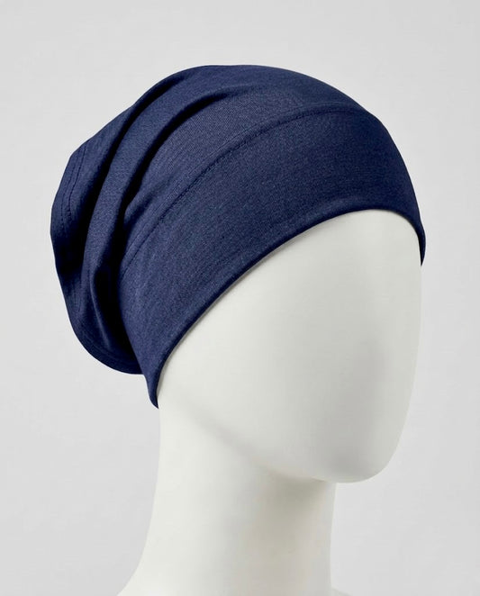 Matching Hijab and Cap - NAVY BLUE