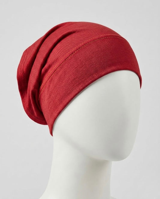 Matching Hijab and Cap - BURGUNDY MAHROON
