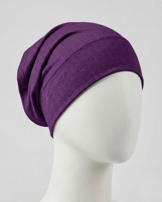 Matching Hijab and Cap - PURPLE