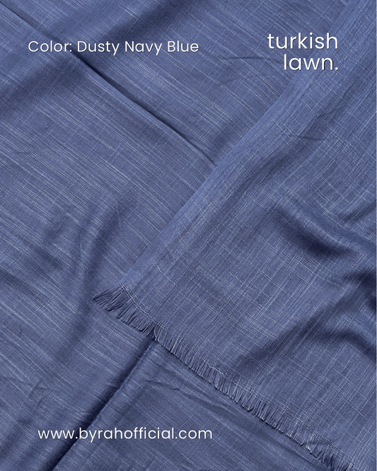 Turkish Lawn - DUSTY NAVY BLUE