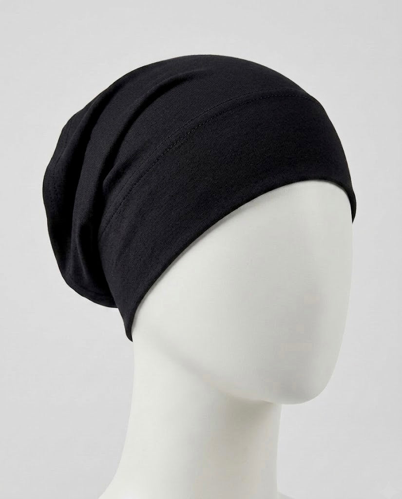 Matching Hijab and Cap - BLACK