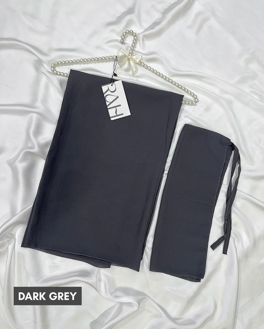 Matching Hijab & Niqab - DARK GREY