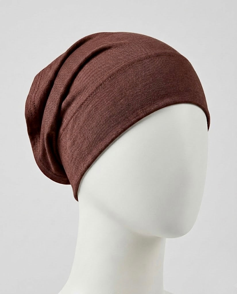 Matching Hijab and Cap - CHOCOLATE BROWN