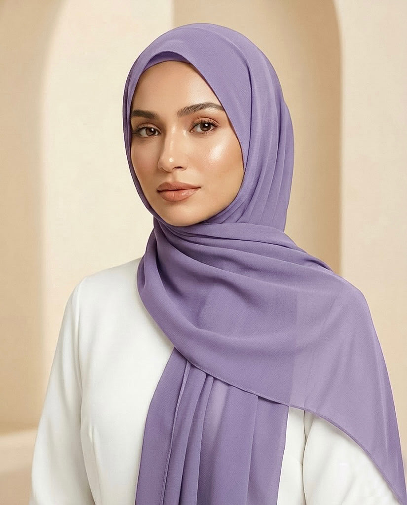 Matching Hijab and Cap - LILAC